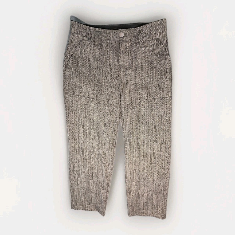 Democracy Absolution Womens Cropped Pants Size 12 Brown Career Stretch